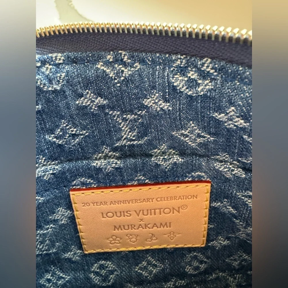 LV x TM Pochette Accessoires - Monogram cherry denim